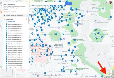 Unc Campus Map