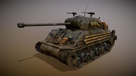 'Fury' Tank- M4A2 (76) Sherman - 3D model by jackanewton [c9e8071 ...