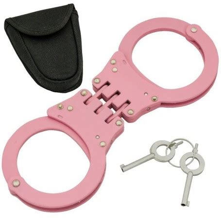 Steel Hinged Handcuffs – Pink – Guerrilla Defense Personal Protection & Safety