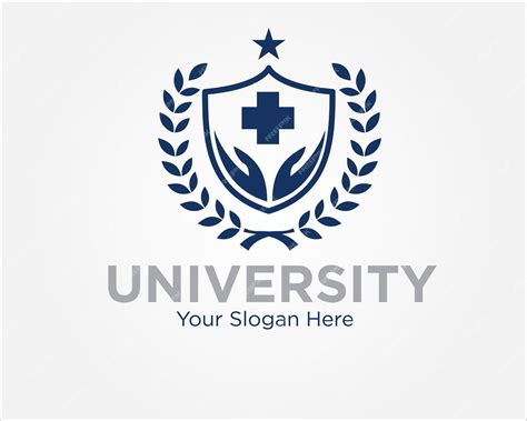 Premium Vector | Health university logo designs for education health care