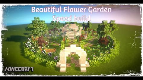 Aesthetic Minecraft : Beautiful Flower Garden | Speed build - YouTube