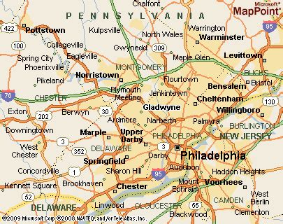 Gladwyne, Pennsylvania Area Map & More