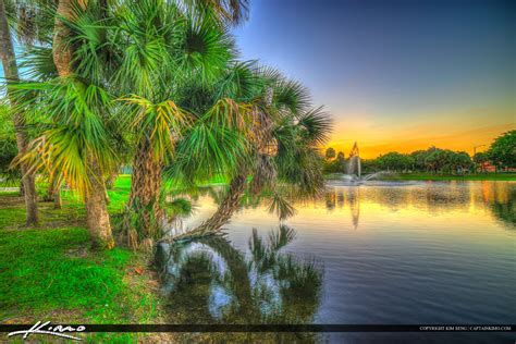 Pembroke Pines Florida Campus Lake Sunset