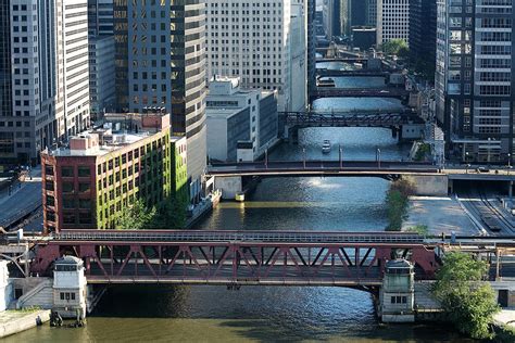 Chicago River Bridges Photograph by Stevegeer - Pixels