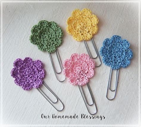 Shoregirl's Creations: Crochet Flower Bookmarks