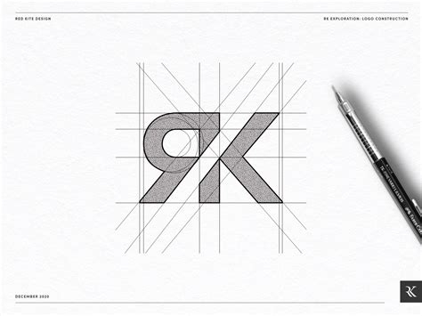 RK Logo Construction by Red Kite Design on Dribbble