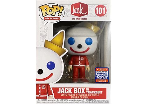 Funko Pop! Ad Icons Jack In The Box Jack Box In Tracksuit 2021 Virtual Funkon Exclusive /2000 ...