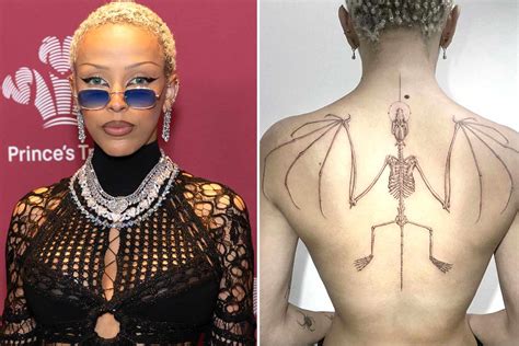Doja Cat Displays New Bat Tattoo Covering Her Entire Back