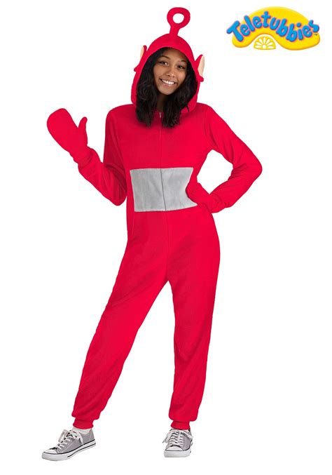 Teletubbies Po Adult Jumpsuit Costume