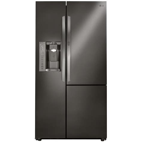 LG 26.1 cu. ft. LSXS26386D Side-by-Side Refrigerator with Door-in-Door in Black Stainless Steel