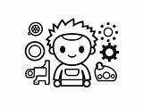 Gear Coloring For Kids  Page sketch template