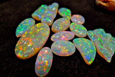 High-quality cut and polished opals from Coober Pedy. Photo: