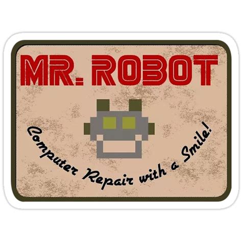 "Mr Robot Logo Design" Stickers by IMGHDS | Redbubble