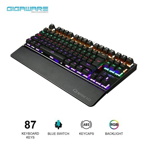 Gigaware K30 RGB Backlit Mechanical Keyboard (Blue Switch ...