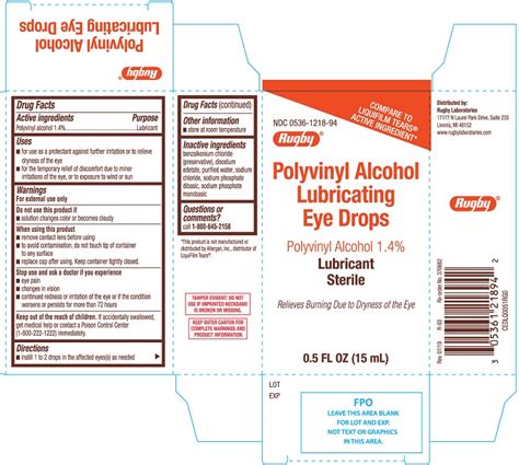 RUGBY POLYVINYL ALCOHOL LUBRICATING EYE DROPS- polyvinyl alcohol ...