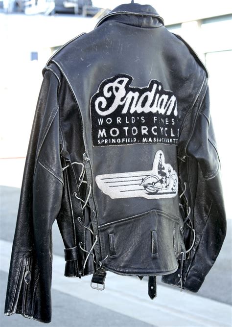 Items similar to Vintage Indian Motorcycle Leather Jacket by Lee Trevor Made in France on Etsy