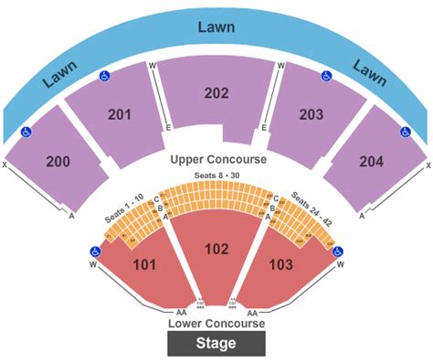 Shoreline Amphitheatre Seating Chart - Mountain View