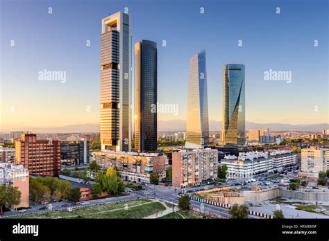 Madrid, Spain financial district skyline Stock Photo - Alamy