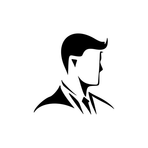 Beautifully designed black and white logo featuring a male businessman ...