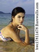 54 Tall woman in bikini at the beach Posters and Art Prints | Barewalls