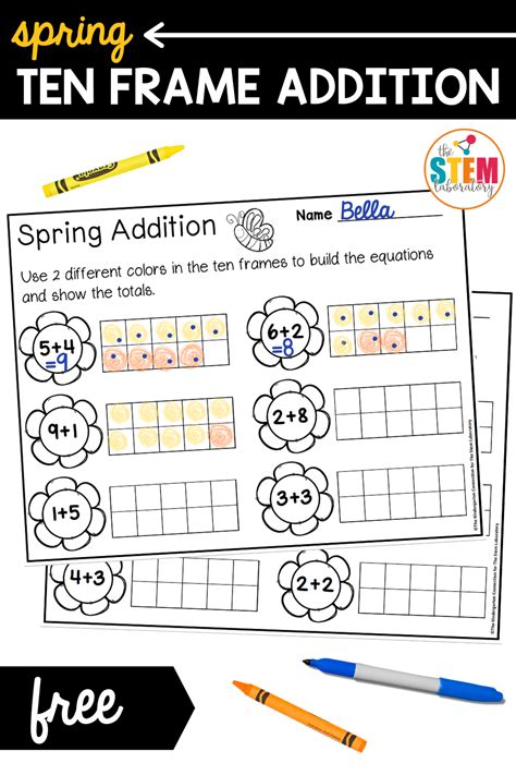 Spring Ten Frame Addition - The Stem Laboratory