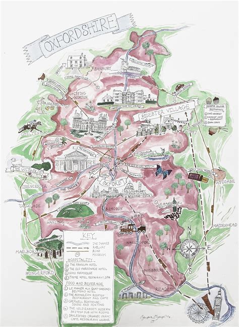 Bicester Village map of Oxfordshire commission