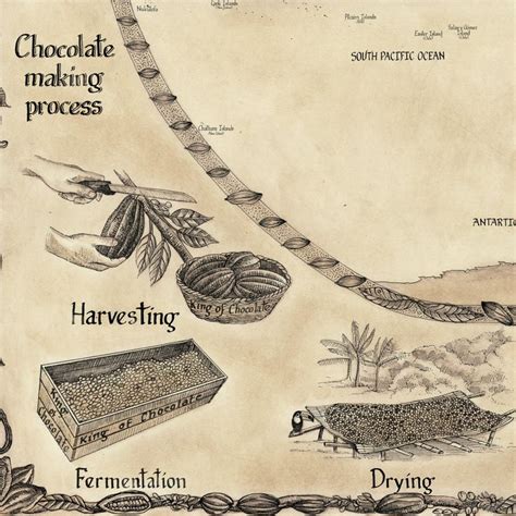 CHOCOLATE WORLD MAP - Chocolate lover's Love this Map. Our Chocolate Map shows chocolate growing ...