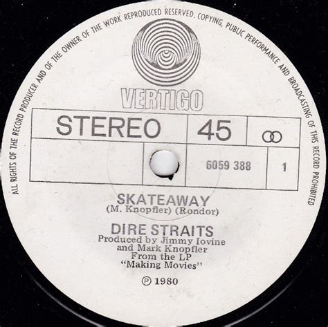 Dire Straits – Skateaway (1980, Vinyl) - Discogs