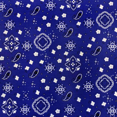 Royal Blue Bandana Paisley Print Polyester/cotton Broadcloth - Etsy