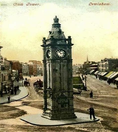 An Old Photo Of The Clock Tower on Lewisham High Street Lewisham South East London England ...