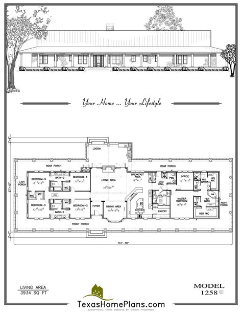 texas home plans - TEXAS RANCH- HOMES - Page 72-73 in 2023 | Family ...