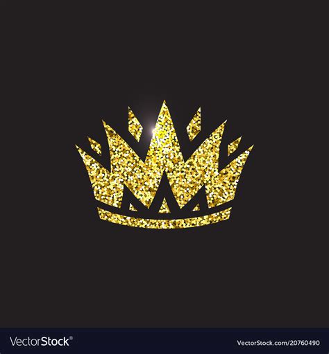 Queen crown royal gold headdress king golden Vector Image