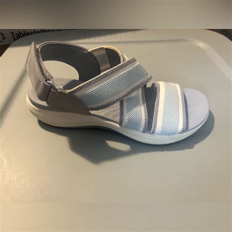 Light Blue Cloud Steppers Clarks Sandals - Gem