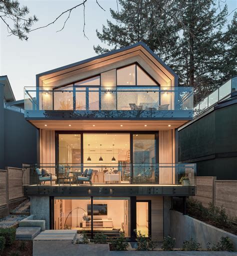 An Exterior Of Wood Siding Protects This Modern House In Canada