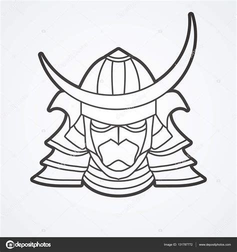 Samurai Helmet Drawing at GetDrawings | Free download