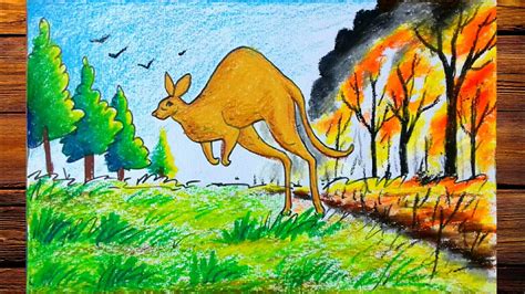 Save forest drawing||save world painting||Australia forest fire 2019 - YouTube