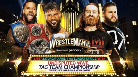 Kevin Owens & Sami Zayn vs. The Usos Set For WWE WrestleMania 39 - Wrestlezone