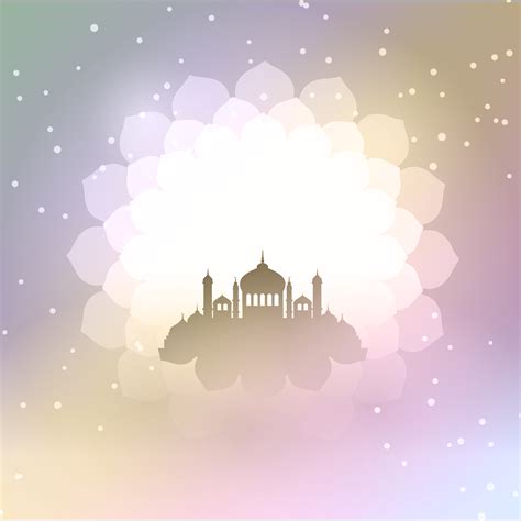 Eid Al Adha background with mosque silhouette 1216166 Vector Art at ...