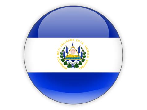 Round icon. Illustration of flag of El Salvador