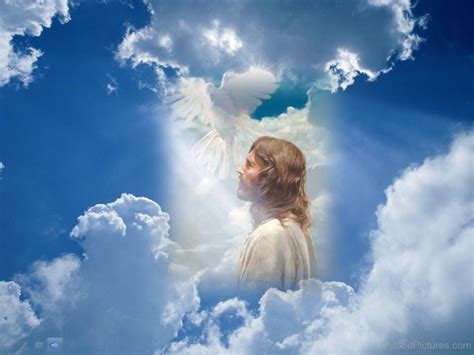 Jesus Christ Image In Clouds