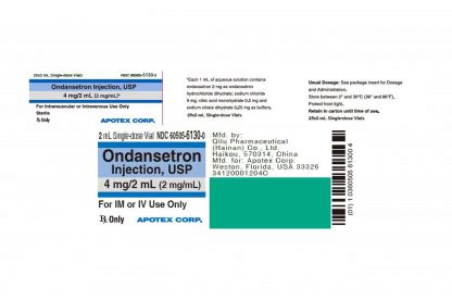 5-HT3- Receptor Antagonist Ondansetron Injection, USP 4 mg/2 mL (2 mg ...