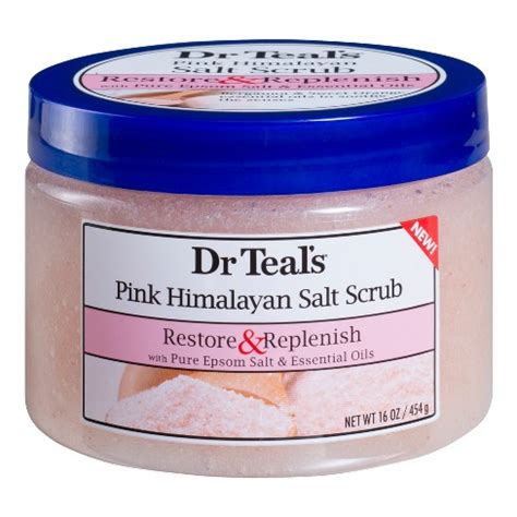 Dr Teal's Restore & Replenish Pink Himalayan Sea Salt Scrub - 16 Fl Oz : Target