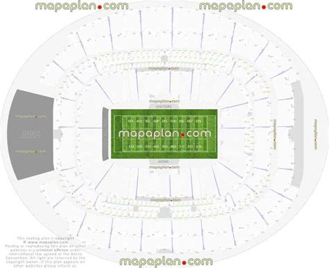 Allegiant Stadium seat & row numbers detailed seating chart, Las Vegas ...