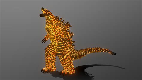 Monster122 on Twitter: "Thermonuclear Godzilla #Godzilla #Monsterverse #Minecraft #3D #Blockbench"