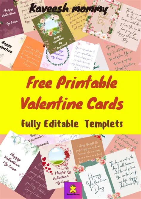 30 Best Free Printable Valentine Cards (Fully Editable) - The Thrifty ...