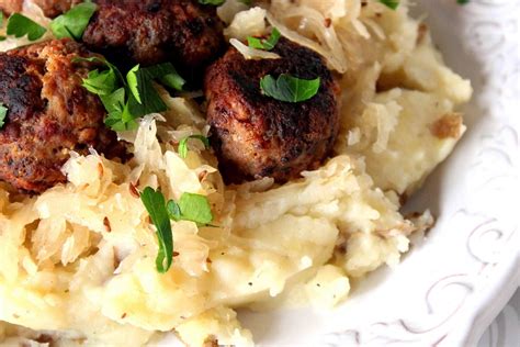 German Meatballs over Mashed Potatoes Recipe - Kudos Kitchen by Renee