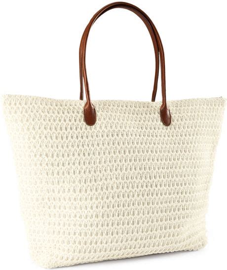 H&m Straw Bag in White | Lyst