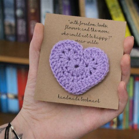 Personalised Crochet Heart Corner Bookmark By Lovingly Handmade Crochet