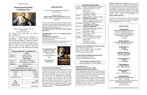 Bulletins | Saint James Catholic Church