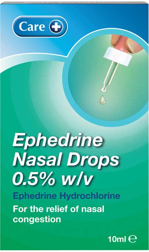 CARE OTC medicines cough & cold ephedrine nasal drops 0.5% 0.5% 10ml - Care - Cough, Cold & Flu ...